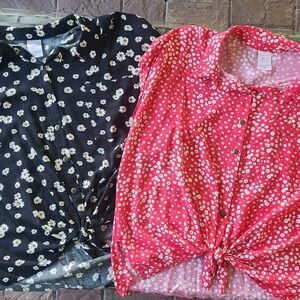 No Boundaries Red Floral Top